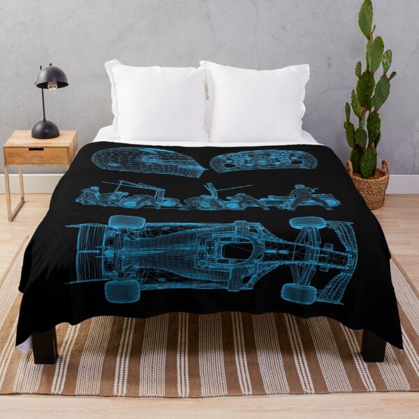 Item preview, Racing car blueprint formula wheel helmet project light blue designed and sold by ideasfinder.