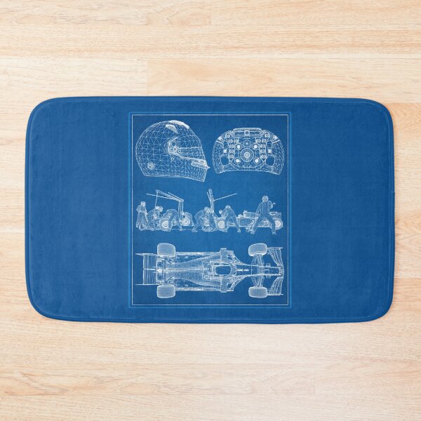 Item preview, Racing car blueprint formula wheel helmet project bg designed and sold by ideasfinder.