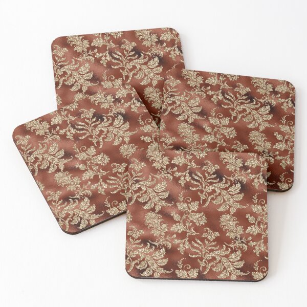 Item preview, Red and shiny flower damask glam design designed and sold by AnnieHochmann.