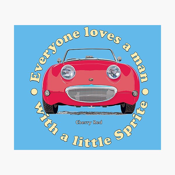 Cherry Red Bug-eye/Frog-eye: Everyone loves a man with a little Sprite! Photographic Print