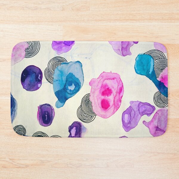 Item preview, ABSTRACT - WATERCOLOUR - PINK AND BLUES - GEOMETRIC - HANDMADE  designed and sold by Tropical Blood.