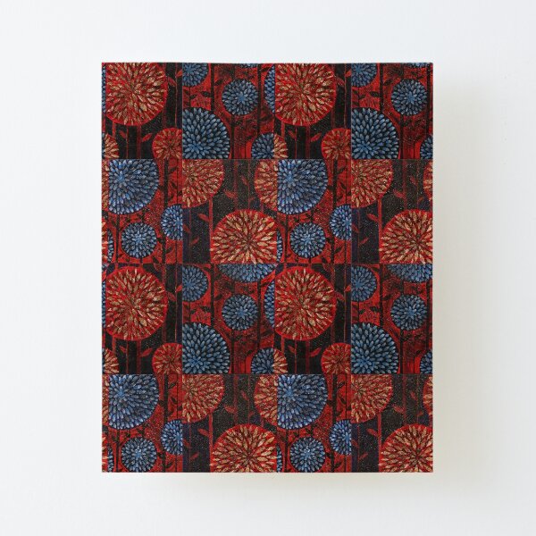 Dahlia Pattern Canvas Mounted Print