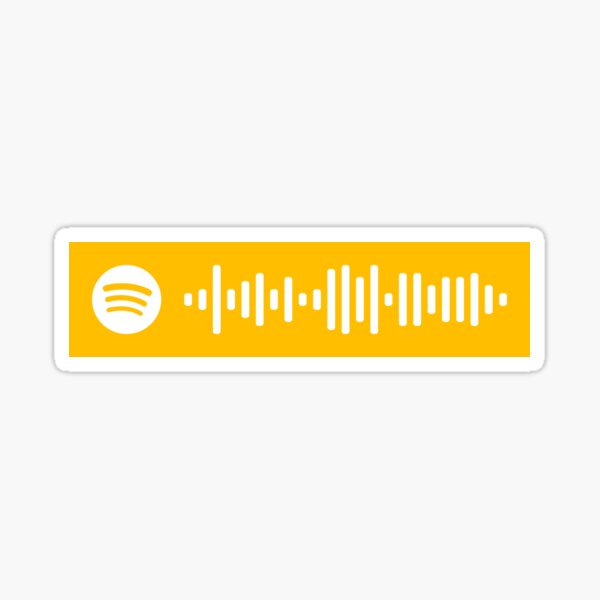 Yellow by Coldplay Spotify Code Sticker