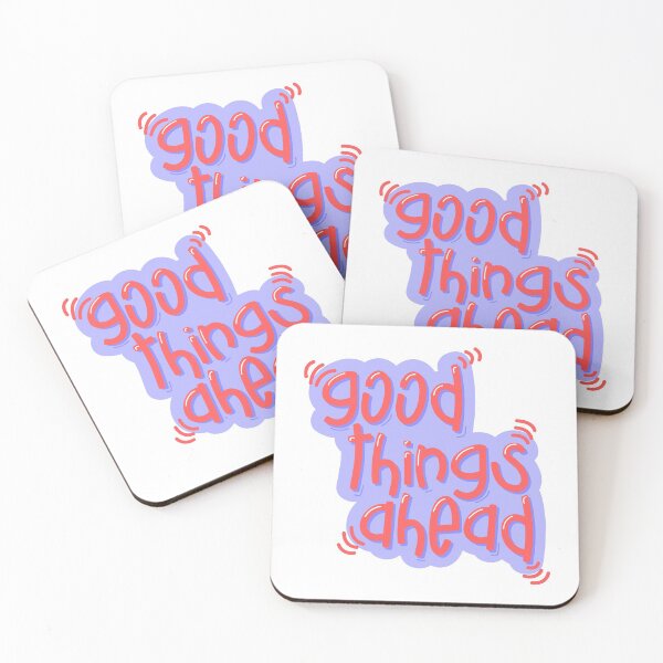 Item preview, Good things ahead quote in purple and red designed and sold by simplysharon.