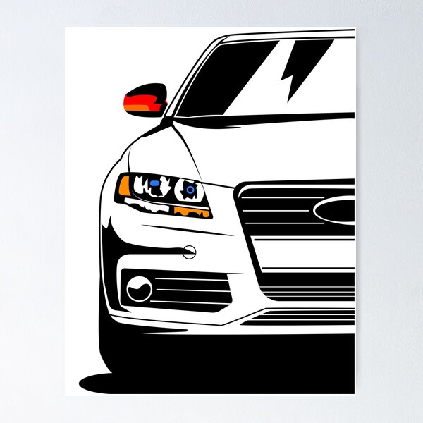 Audi A4 (2005-2008) B7 Car Poster – Custom Car Posters