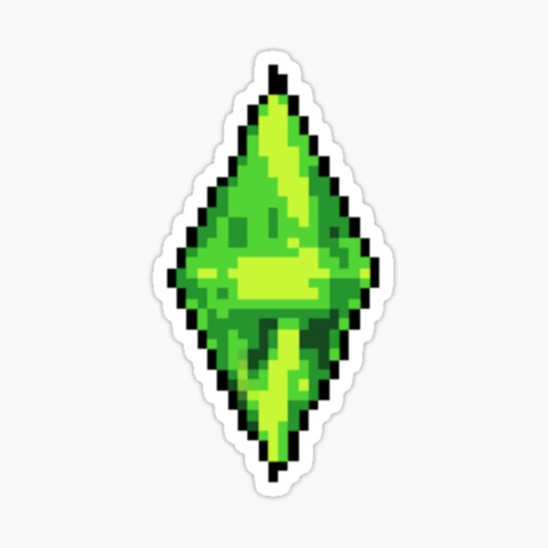 Pixel Plumbob By Sul Sul Shop Sticker By Sulsulshop Redbubble