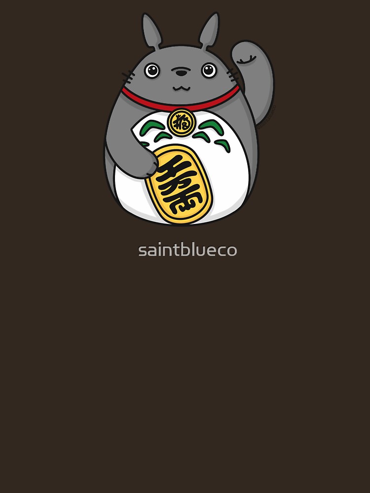 Lucky Forest Spirit, Luck Cat by saintblueco