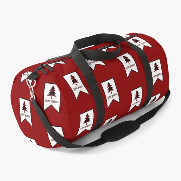Item preview, Red Plaid “Happy Holidays” Banner Flag - Red Background designed and sold by PawsitiveMum.