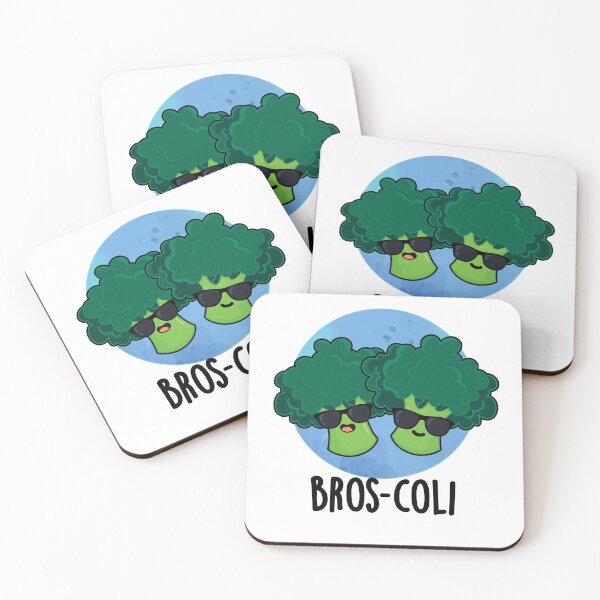 Item preview, Bros-coli Broccoli Funny Veggie Puns  designed and sold by punnybone.