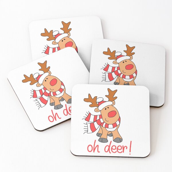 Item preview, Oh Deer! Christmas Pun Red designed and sold by Ginny 168.
