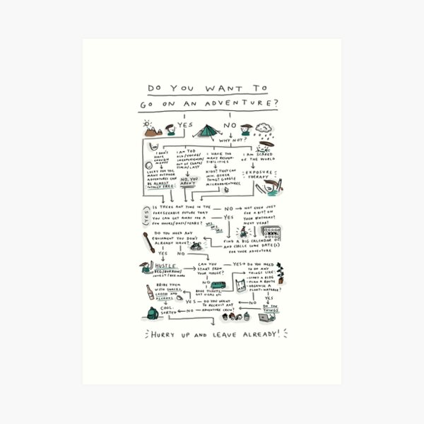 "Do You Want To Go On An Adventure" Art Print