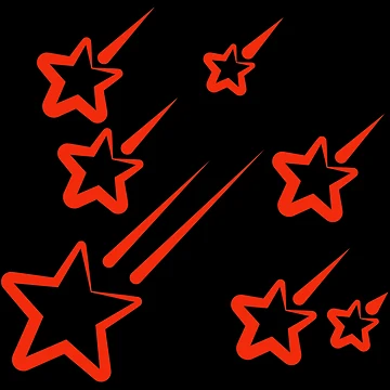 Imagen de la obra Flying Christmas stars ( red ) de Patternsonly