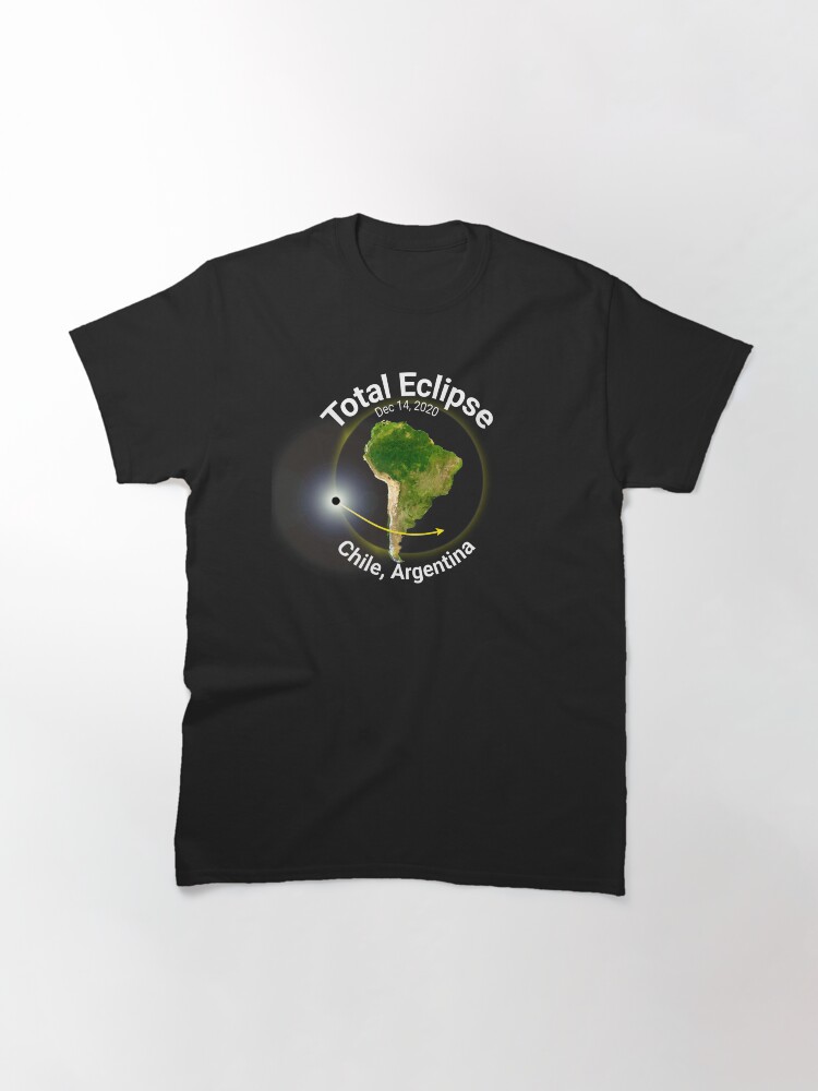 Thumbnail 3 of 7, Classic T-Shirt, Total Solar Eclipse - Dec 14th 2020 designed and sold by notstuff.