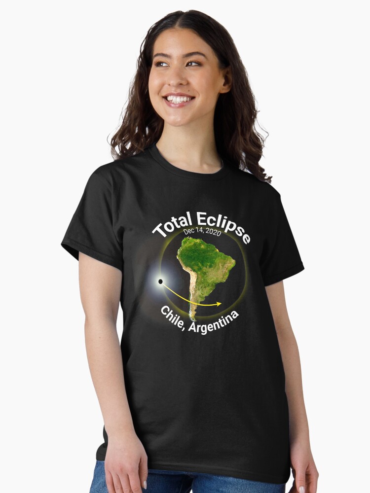 Thumbnail 2 of 7, Classic T-Shirt, Total Solar Eclipse - Dec 14th 2020 designed and sold by notstuff.