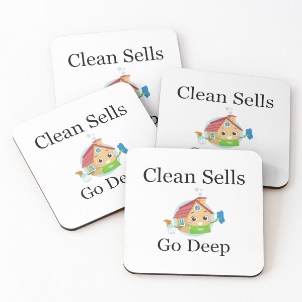 Clean Houses Sell Do A Deep Clean Coasters (Set of 4)
