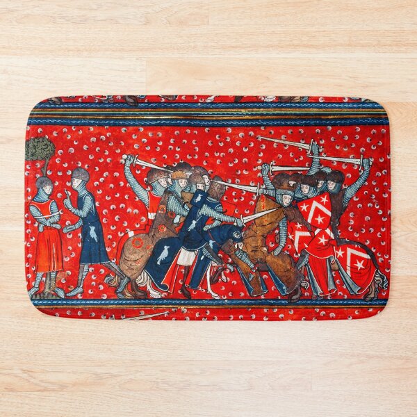 Item preview, BATTLE OF RONCEVAUX PASS,COMBATTING MEDIEVAL KNIGHTS HORSEBACK IN RED Medieval Miniature designed and sold by BulganLumini.