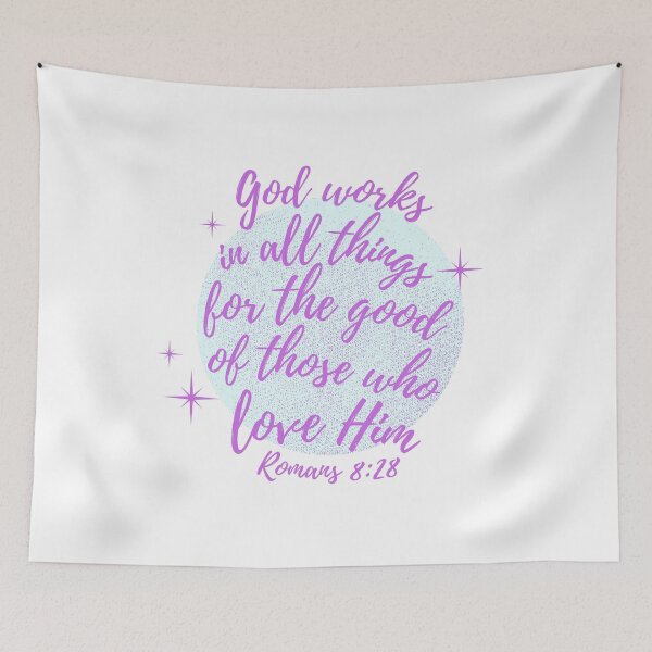 Item preview, Christian quote Romans 8:28 designed and sold by pureheartvision.
