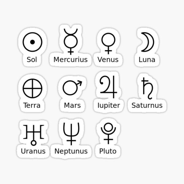 Sailor Moon Planetary Symbol Glitter Vinyl Decal