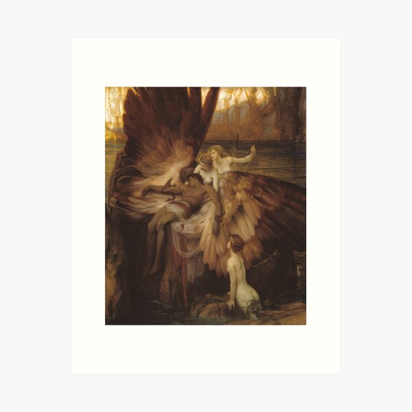 Herbert Draper - The Lament for Icarus Art Print