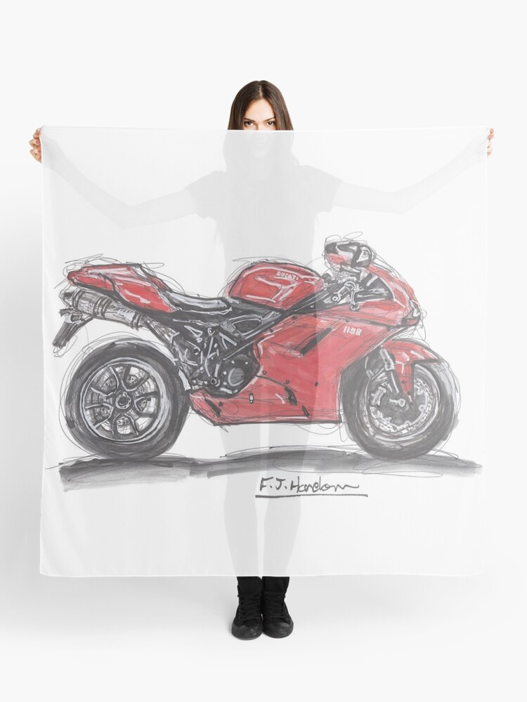 Foulard for Sale avec l uvre Ducati 1198 le taureau poignarde d une superbike. de l artiste Francohanekom Redbubble