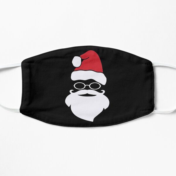Santa Beard white Santa Claus Mustache COVI19 Merry Christmas Xmas Red Flat Mask