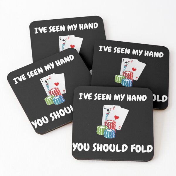 Item preview, I've Seen My Hand You Should Fold Ace Jack Offsuit In Black designed and sold by LuckyKermit.
