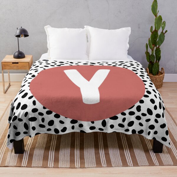 Item preview, Dalmatian Spot Pink Y Monogram, Initial, Letter, Name designed and sold by CocoandDaisy.