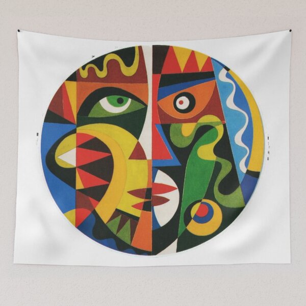 Item preview, woman face colors mess designed and sold by 42youbest.