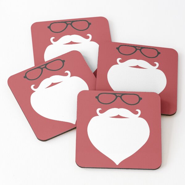 Item preview, Santa Beard white Funny Santa Claus Mustache COVI19 Merry Christmas Xmas Red designed and sold by peachyline.