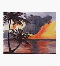 Tropical Sunset, Tranquil Beach Photographic Print