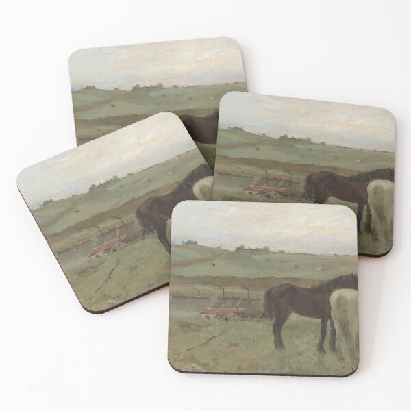 Item preview, Horses in a Meadow by Edgar Degas designed and sold by jwebmarket.
