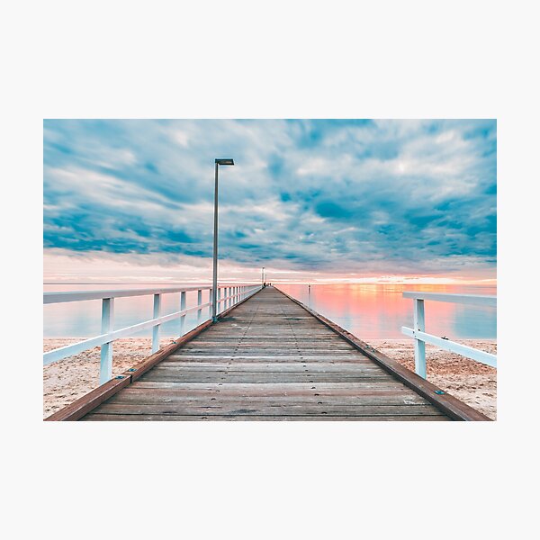 Item preview, Fine Art Sunset at Seaford Pier designed and sold by blackren.
