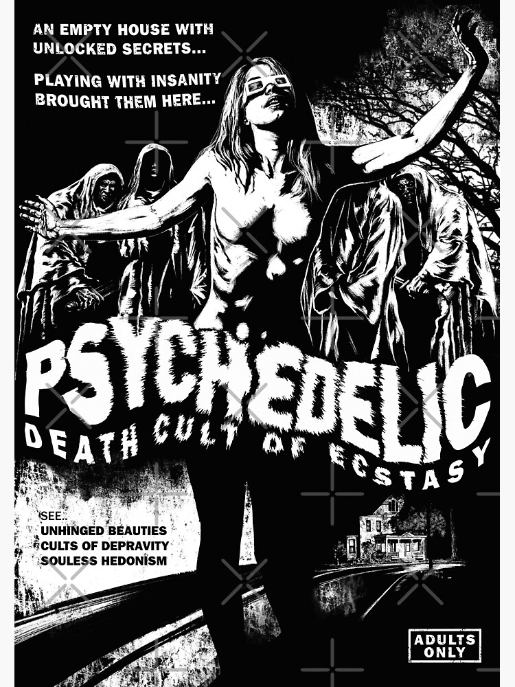 Discover Psychedelic Death Cult – Retro Grindhouse B-Movie Art Premium Matte Vertical Poster