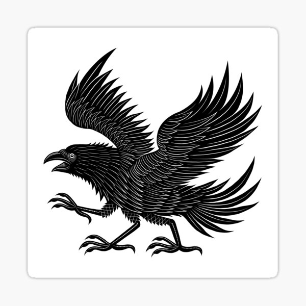 Sun Crow Sticker