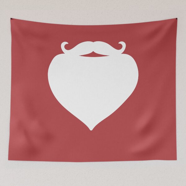 Item preview, Santa Beard white Funny Santa Claus Mustache Merry Christmas Xmas Red designed and sold by peachyline.