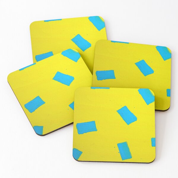 Item preview, BLUE AND YELLOW - ABTRACT - ART - DECORATION - HANDMADE - PAINT  designed and sold by Tropical Blood.