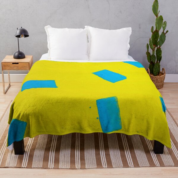 Item preview, BLUE AND YELLOW - ABTRACT - ART - DECORATION - HANDMADE - PAINT designed and sold by Tropical Blood.
