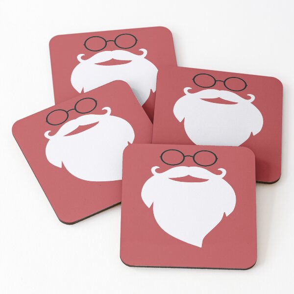 Item preview, Santa Beard white Glasses Funny Santa Claus Mustache Merry Christmas Xmas Red designed and sold by peachyline.