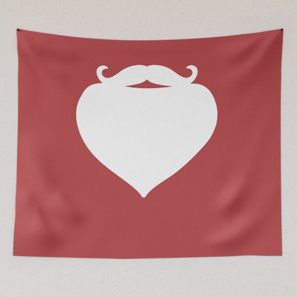 Item preview, Santa Beard white Funny Santa Claus Mustache Xmas Red designed and sold by peachyline.