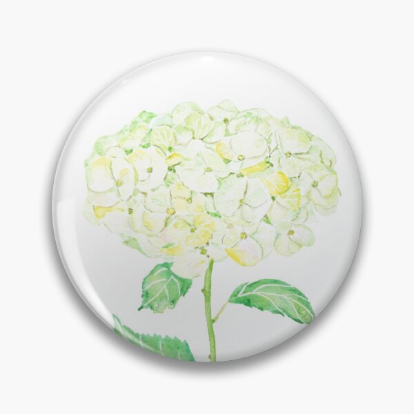 Aperçu de l'œuvre aquarelle d'hortensia vert peinte à la main  créée et vendue par SelenePaintings .