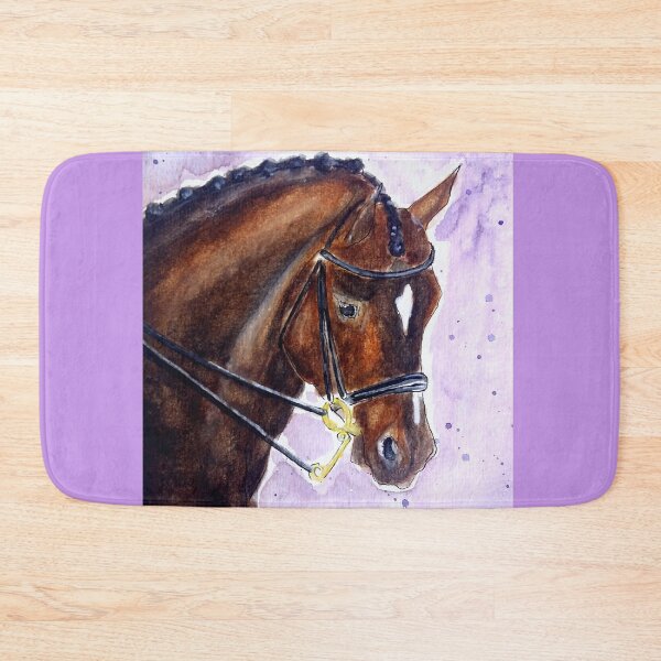 Item preview, Dressage horse portrait watercolor painting designed and sold by horseaddicted.