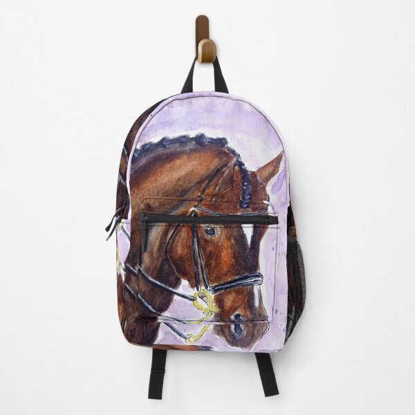 Item preview, Dressage horse portrait watercolor painting designed and sold by horseaddicted.