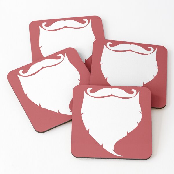 Item preview, Santa Beard white Funny Humour Santa Claus Mustache Xmas Red designed and sold by peachyline.