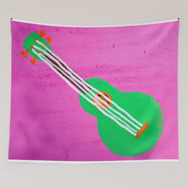 Item preview, UKELELE LOVER - UKE - ART - MIXED MEDIA - PINK - DECORATION  designed and sold by Tropical Blood.