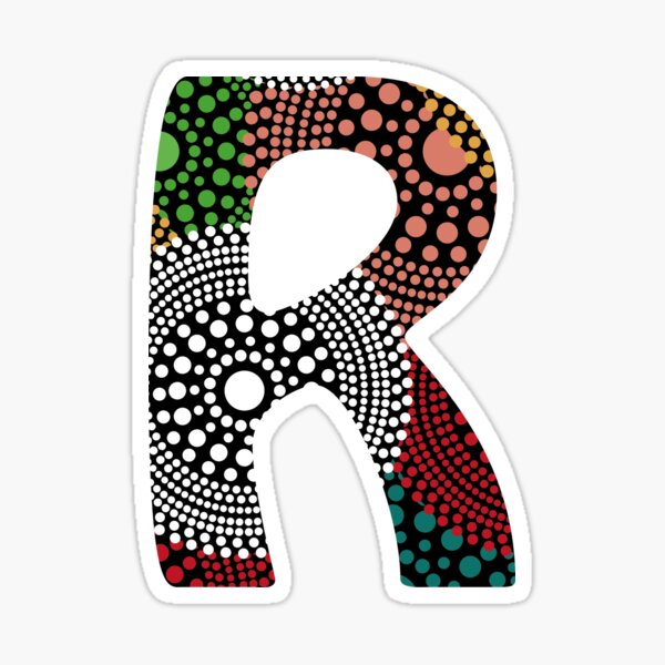 R Aboriginial Alphabet  Sticker