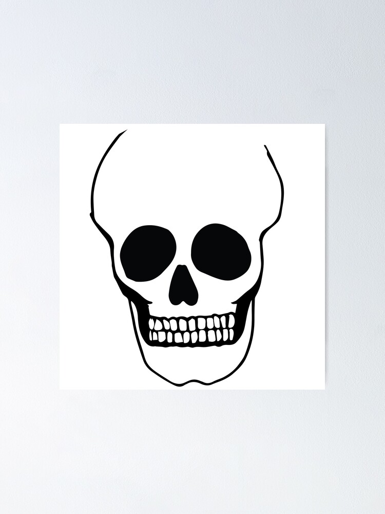 Naked Skull Poster By Mdesigns Redbubble