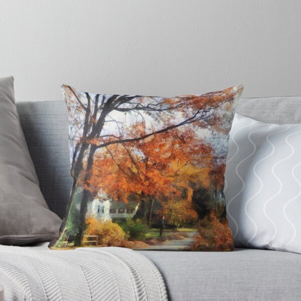 Item preview, Suburban Street in Autumn designed and sold by Susan Savad.