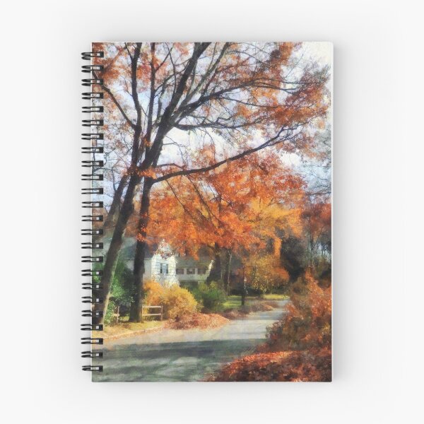 Item preview, Suburban Street in Autumn designed and sold by Susan Savad.