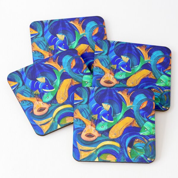 Item preview, iarthappy  ,tropical little fishes, bright colored tropical, fishes designed and sold by tracey jacobson.