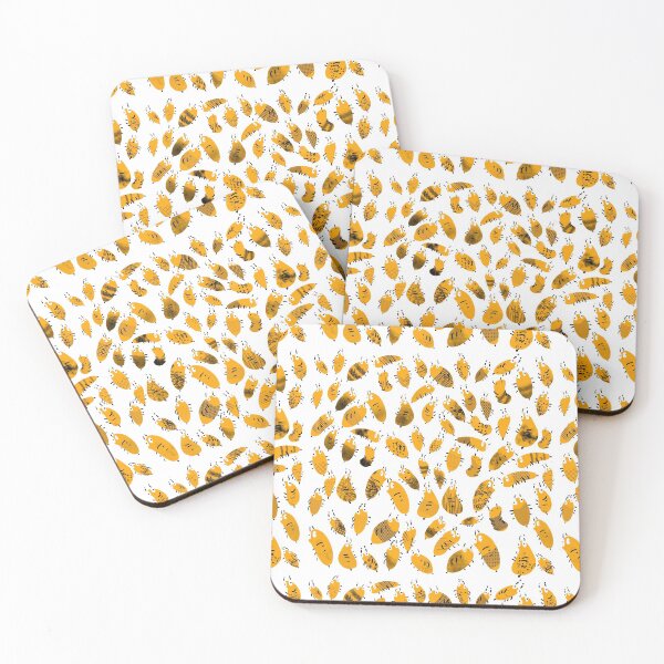 Item preview, Bugs or bees? Black and yellow critters pattern on white background  designed and sold by tostoini.